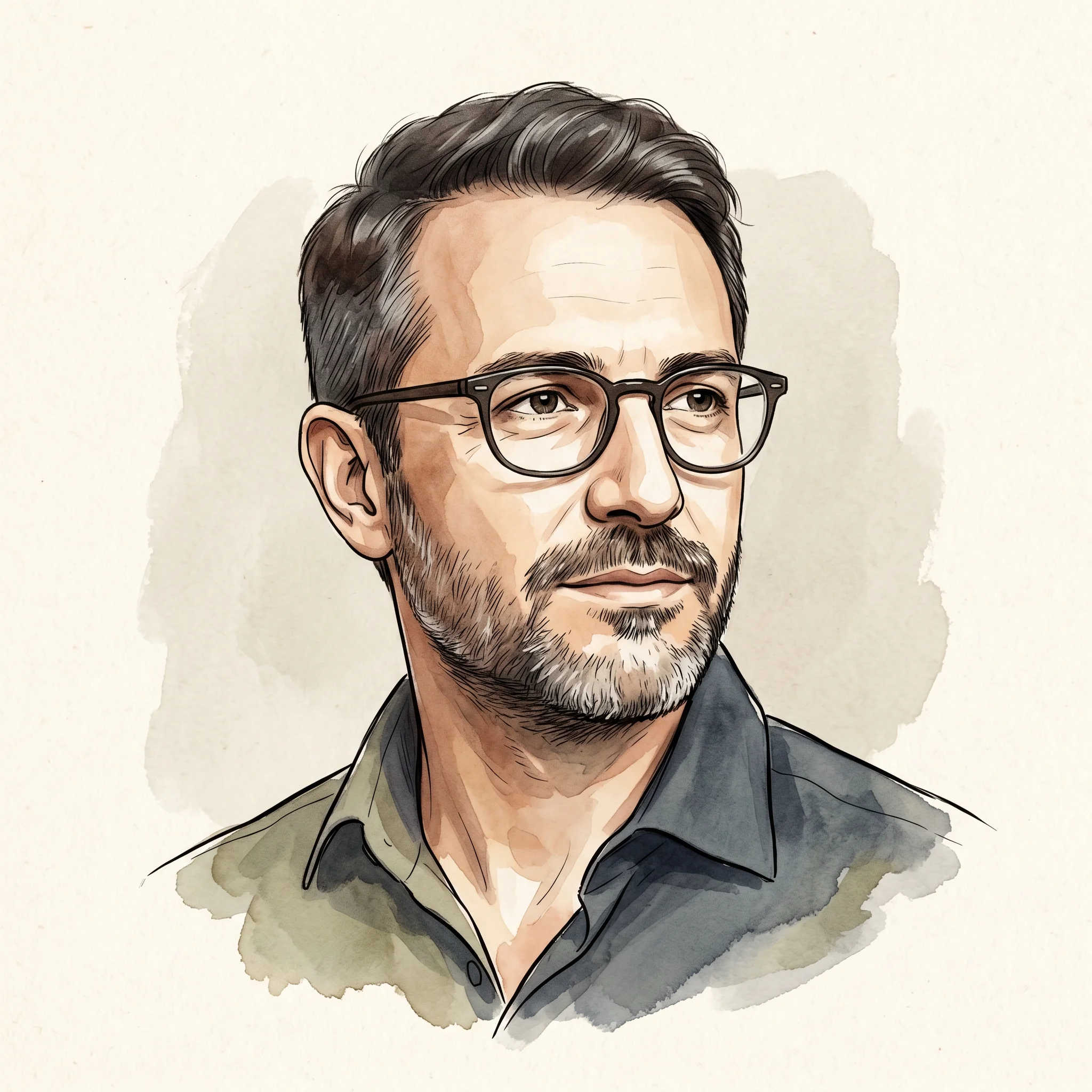 Illustrated portrait of Marco DeLuca